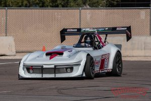 2022 Pro-X champion Jared Leisinger in his 1964 Chevrolet Corvette on Forgeline one piece forged monoblock GS1R wheels