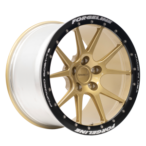 Forgeline GS1 Beadlock finished in Race Gold with Satin Black beadlock ring